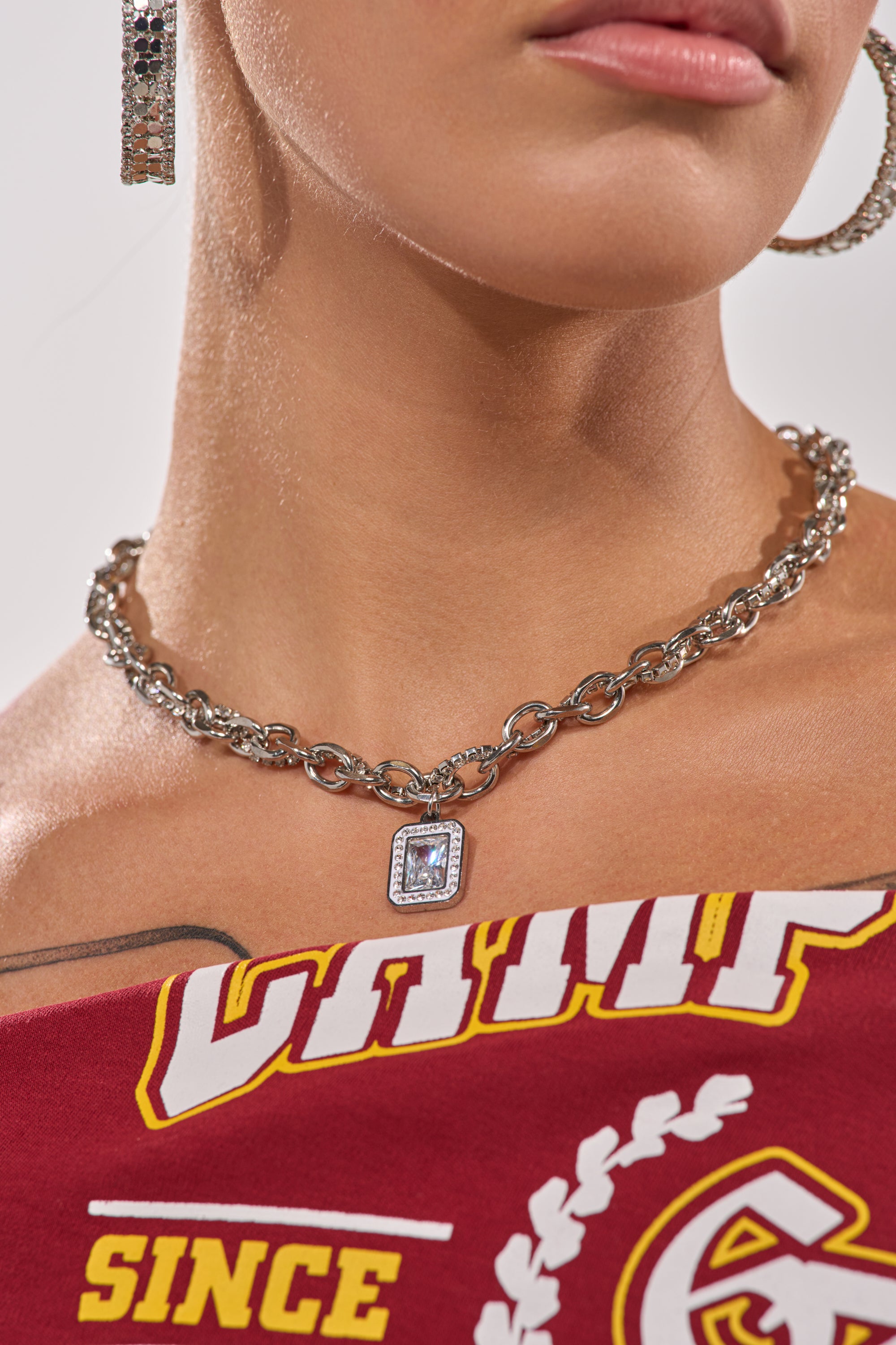 SHES EXPENSIVE SILVER NECKLACE