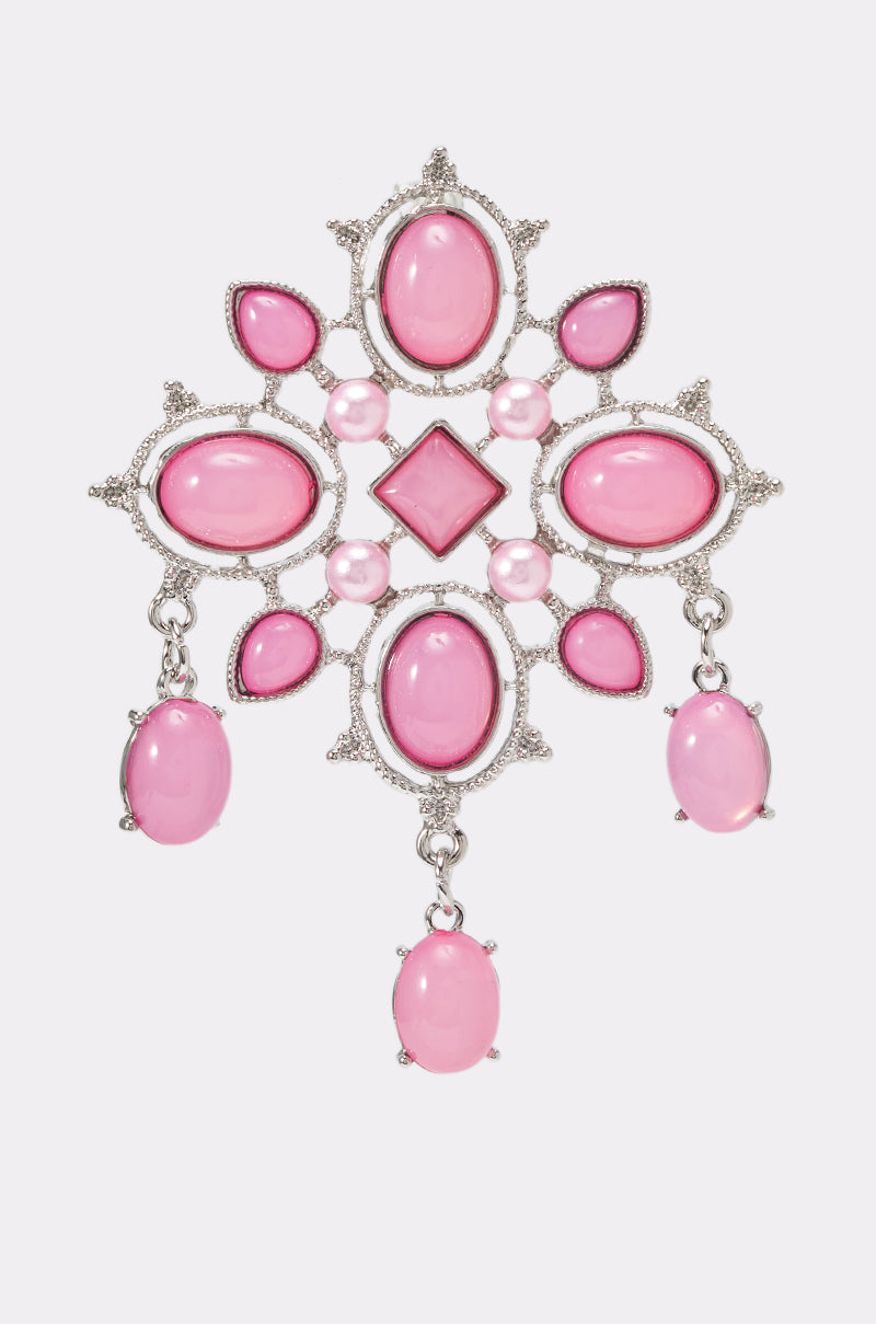 FESTIVAL VIBES STATEMENT EARRING IN PINK