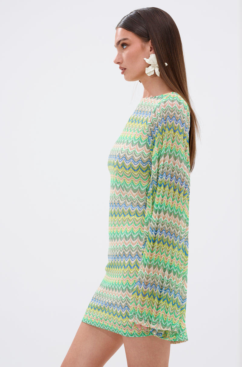 SUMMER TIME FINE PRINTED MINI DRESS
