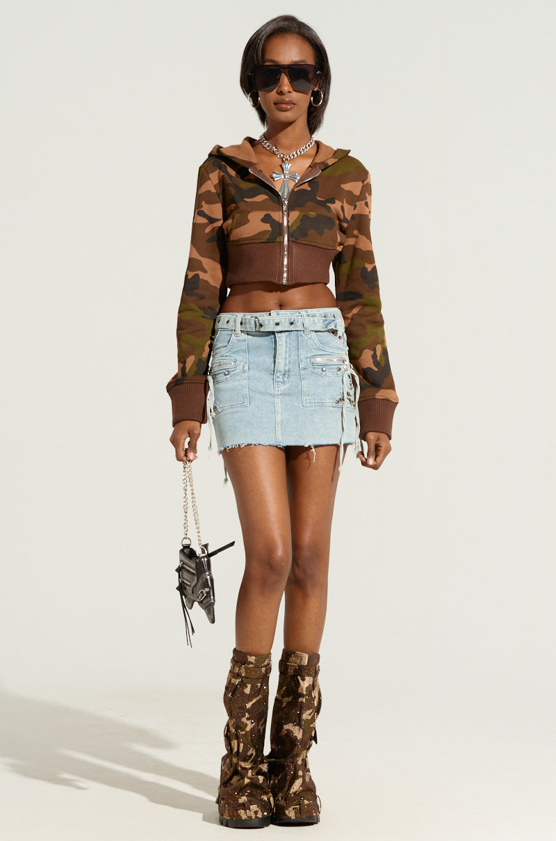 VERA DENIM MINI SKIRT