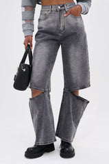 JACQUELINE CUTOUT DENIM PANTS