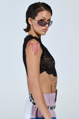 FREE FALLING LACE TOP