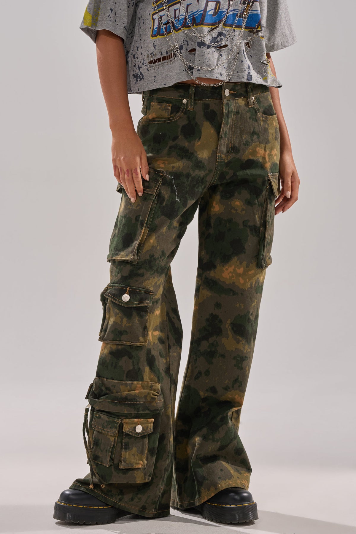WASHED UP CARGO CAMO PANT