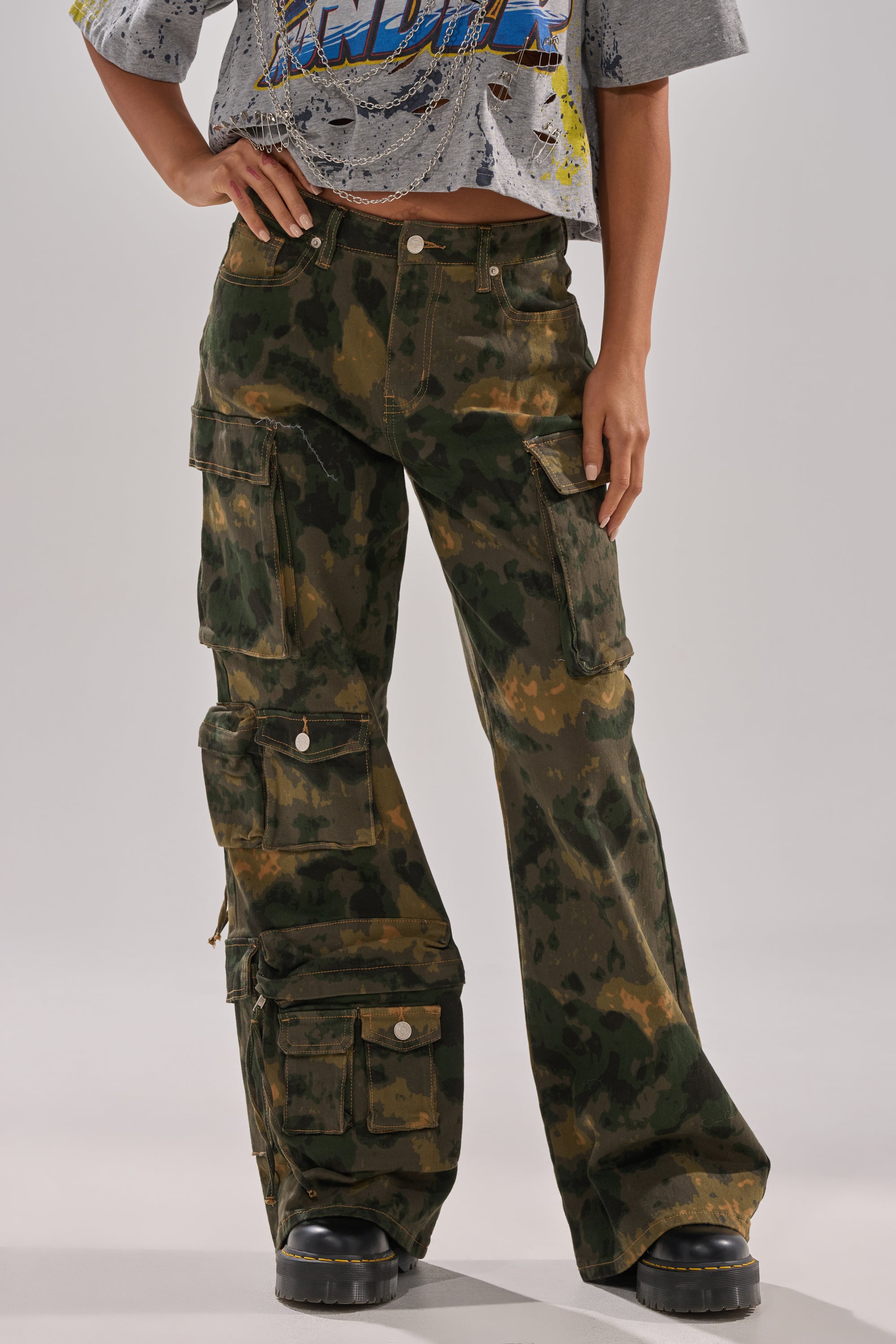 WASHED UP CARGO CAMO PANT