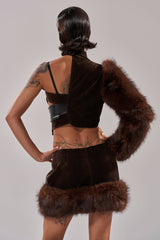 WILD SIDE SINGLE SLEEVE FUR TOP