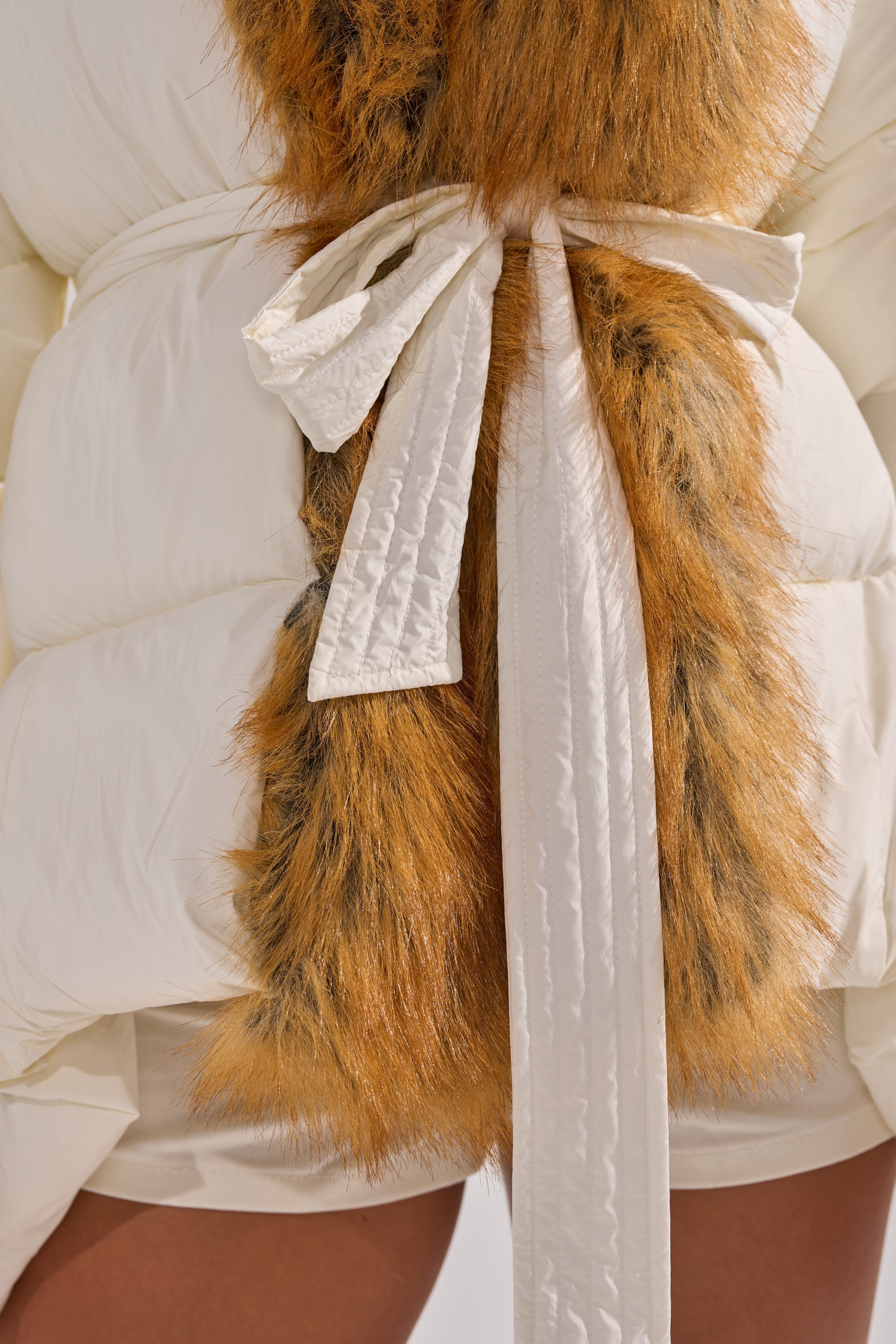 TALK TO ME NICE FUR TRIM PUFFER