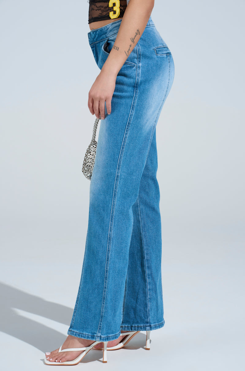 SPLIT HEM BOOTCUT TROUSER JEAN