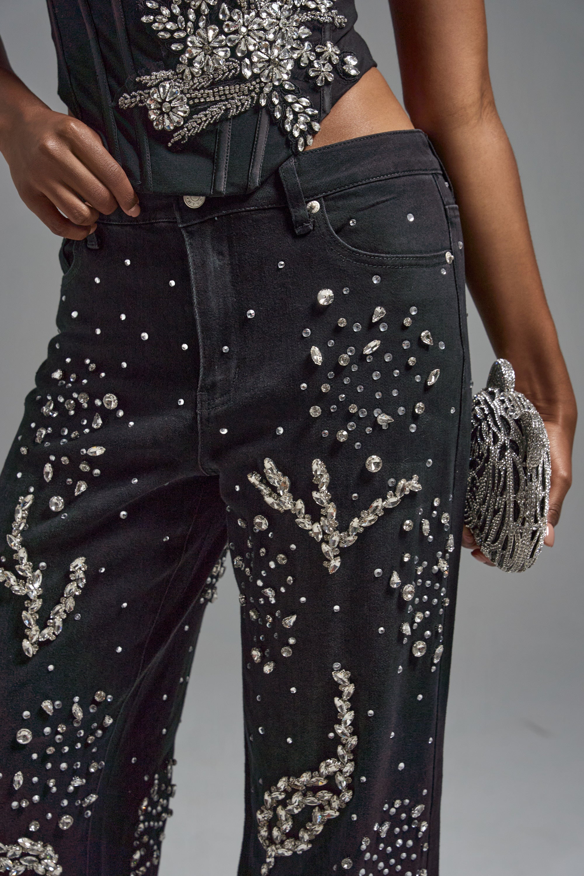 GIVE IT TO ME BABY EMBELLISHED DENIM