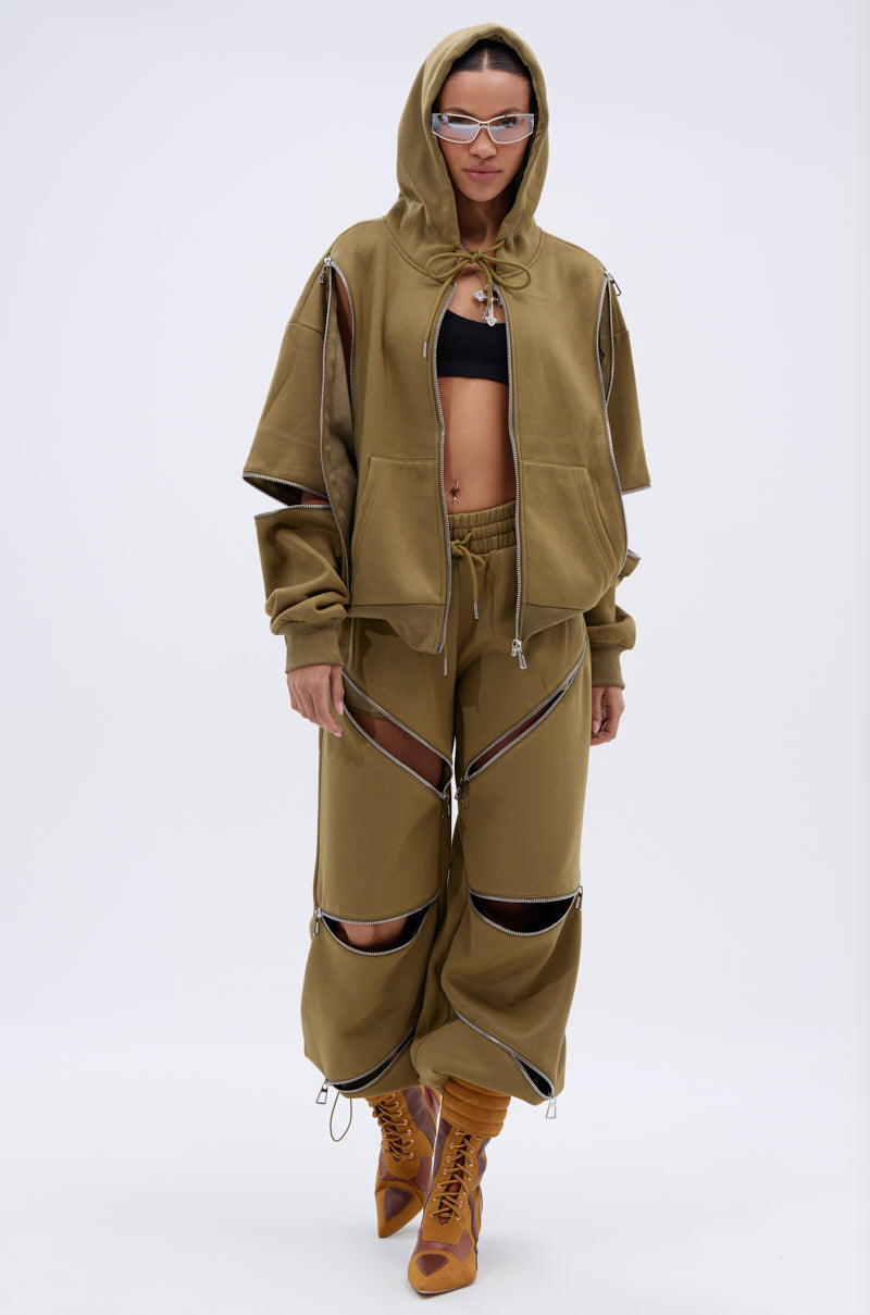 CALI MULTI ZIPPER SWEATPANT