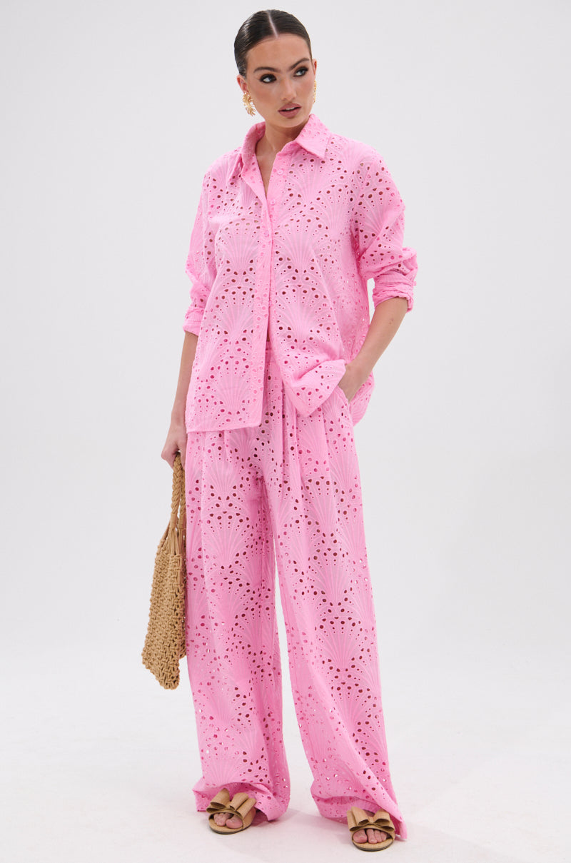 JORDAN EYELET BUTTON DOWN TOP