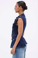 UMI STRETCH DENIM TOP
