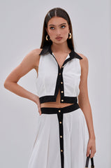 VIVI BUTTON DOWN BLOUSE