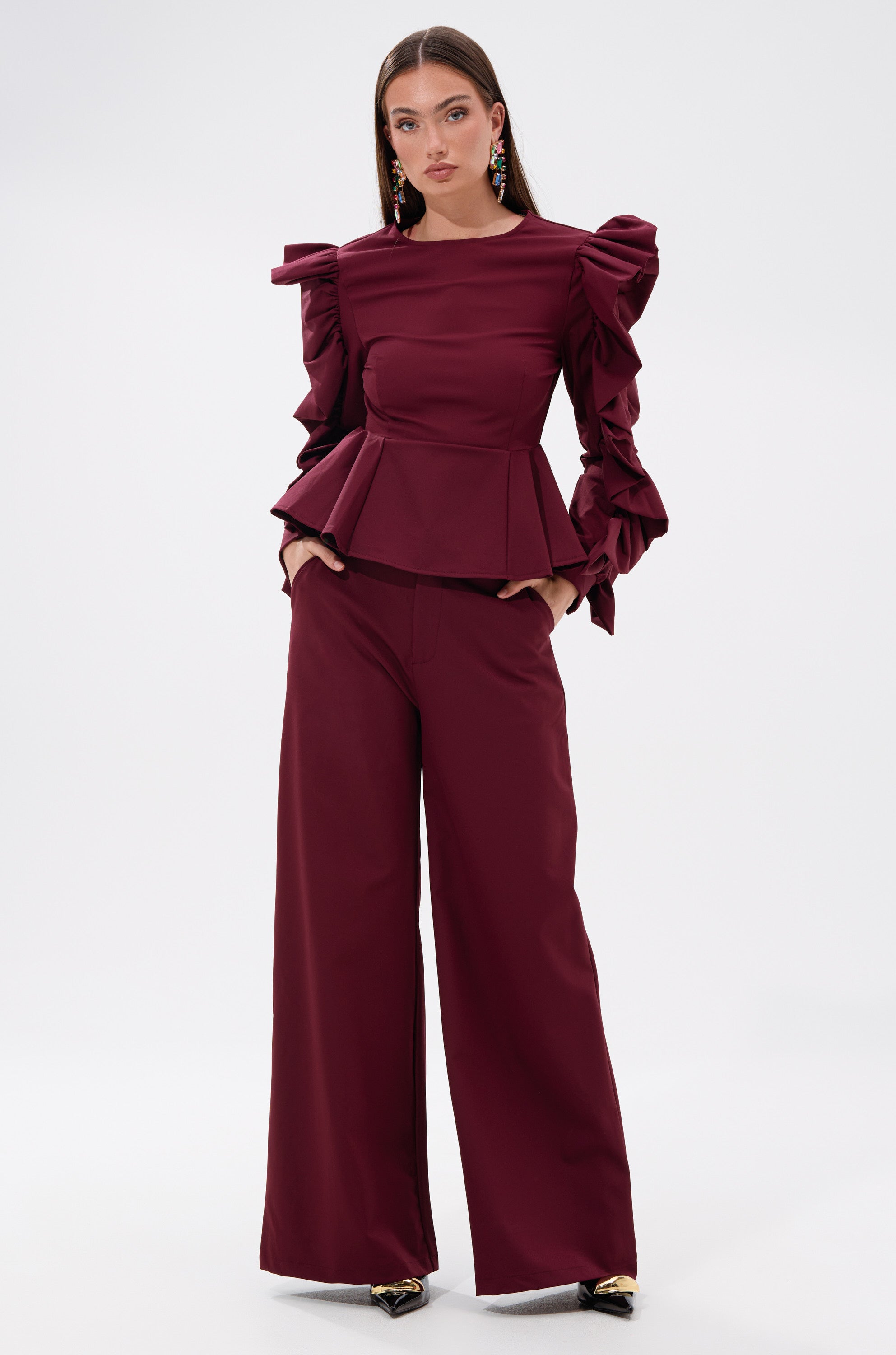 SIERRA RUFFLE BLOUSE