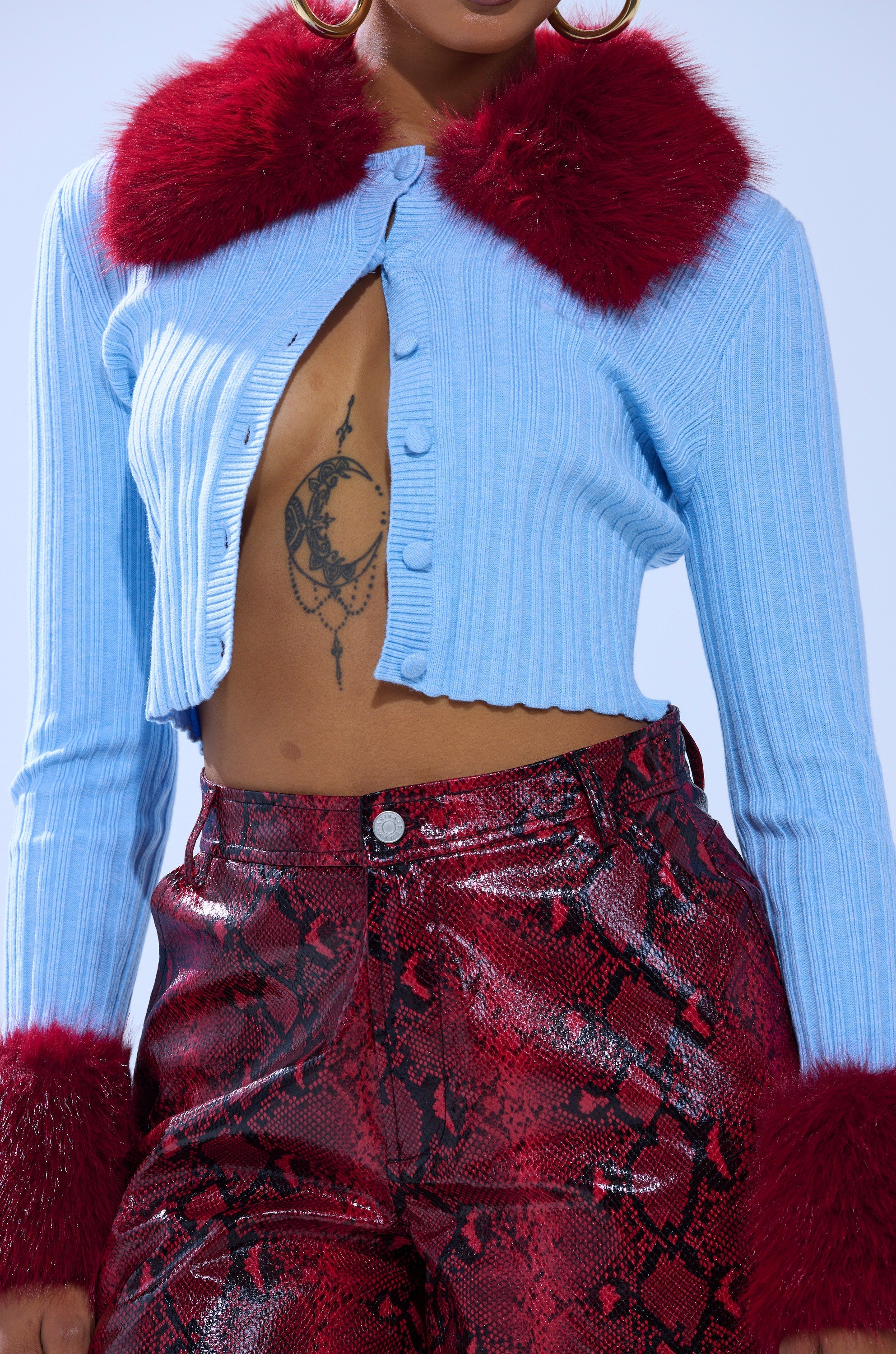 EXTRA IS MY MIDDLE NAME CARDIGAN WITH FUR