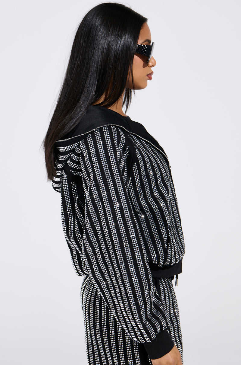 SPARKLE QUEEN ZIP UP SWEATSHIRT
