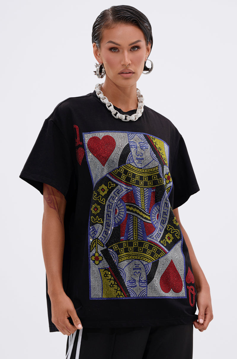 THE REAL QUEEN OF HEARTS OVERSIZED TEE
