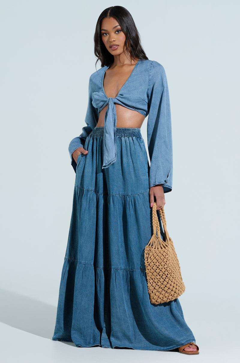 PERFECT AS CAN BE TIE FRONT BLOUSE