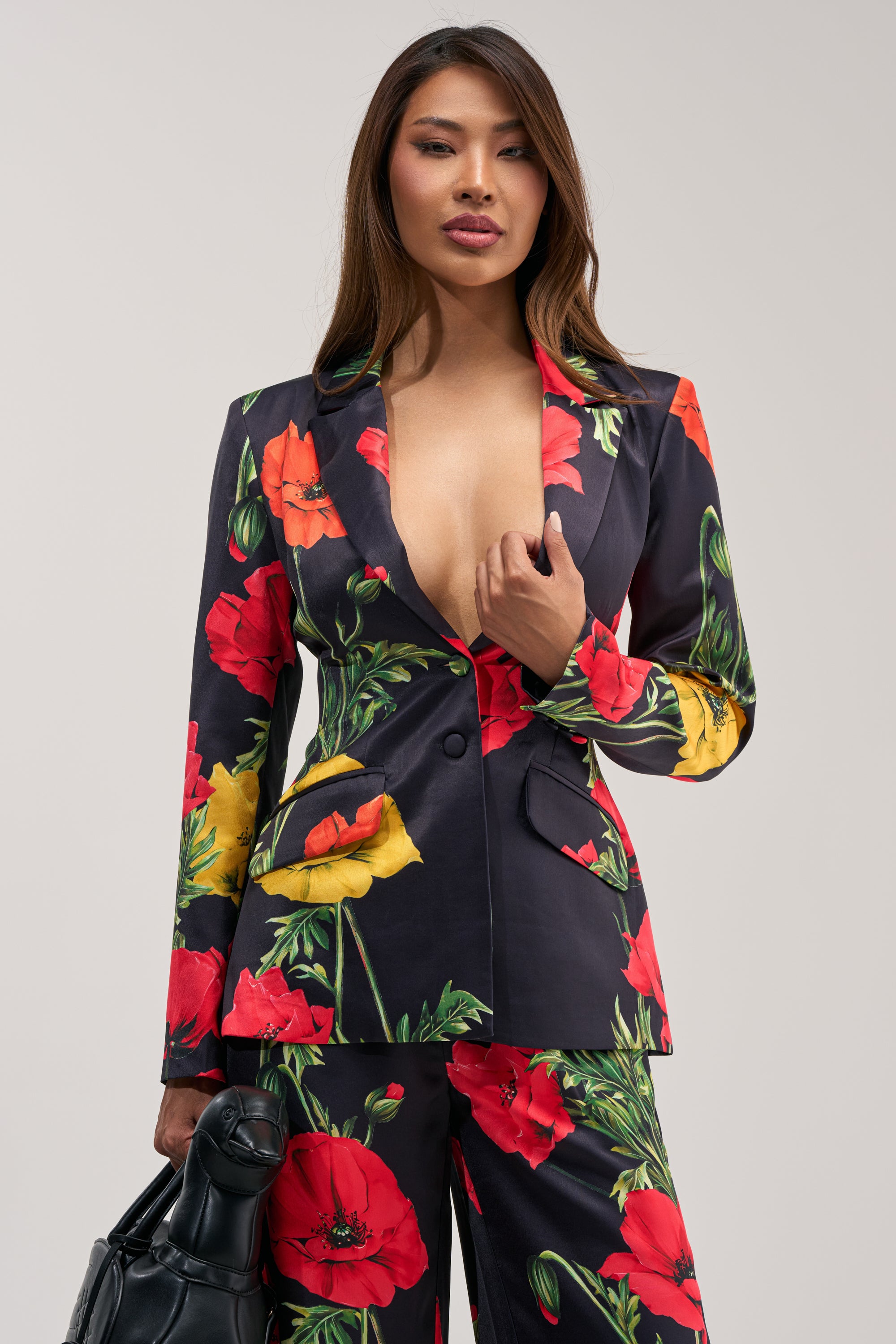 WILDFLOWER SATIN BLAZER