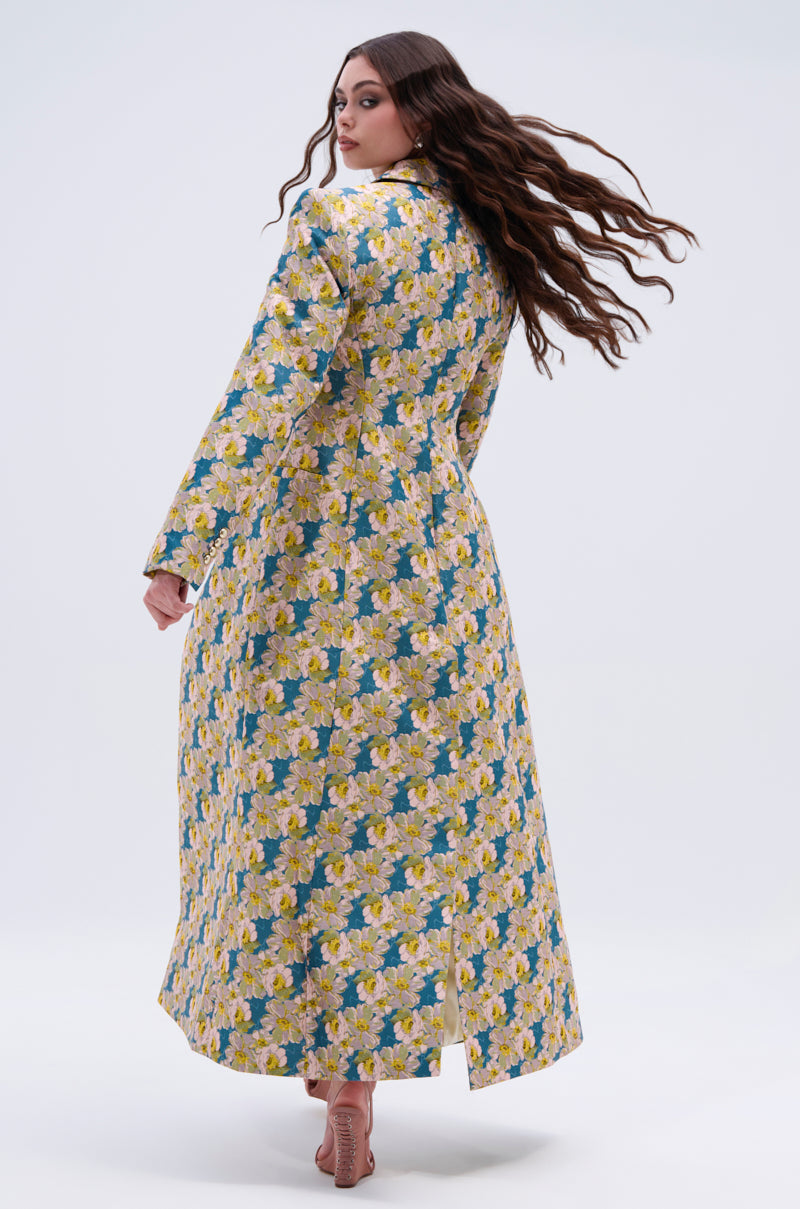 SCARLETT LUXE TRENCH IN BROCADE