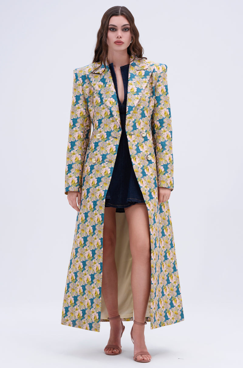 SCARLETT LUXE TRENCH IN BROCADE