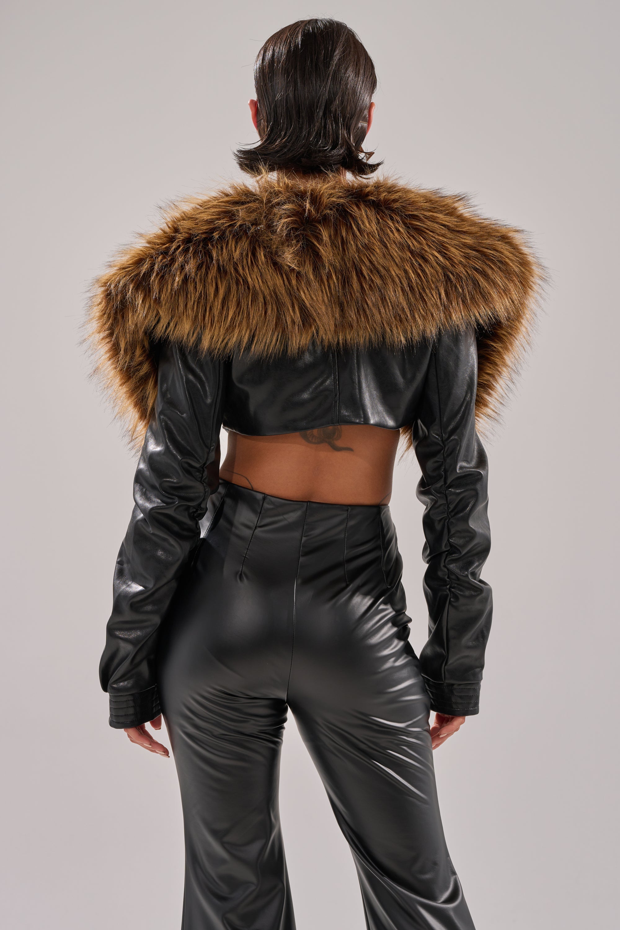 SPEND IT ALL FUR TRIM BOLERO