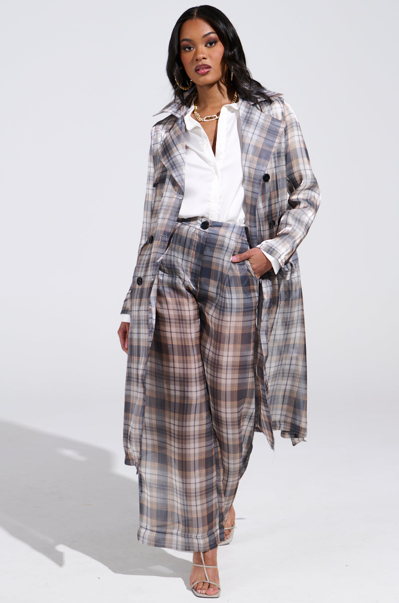 PLAID ABOUT YOU SHEER PANT
