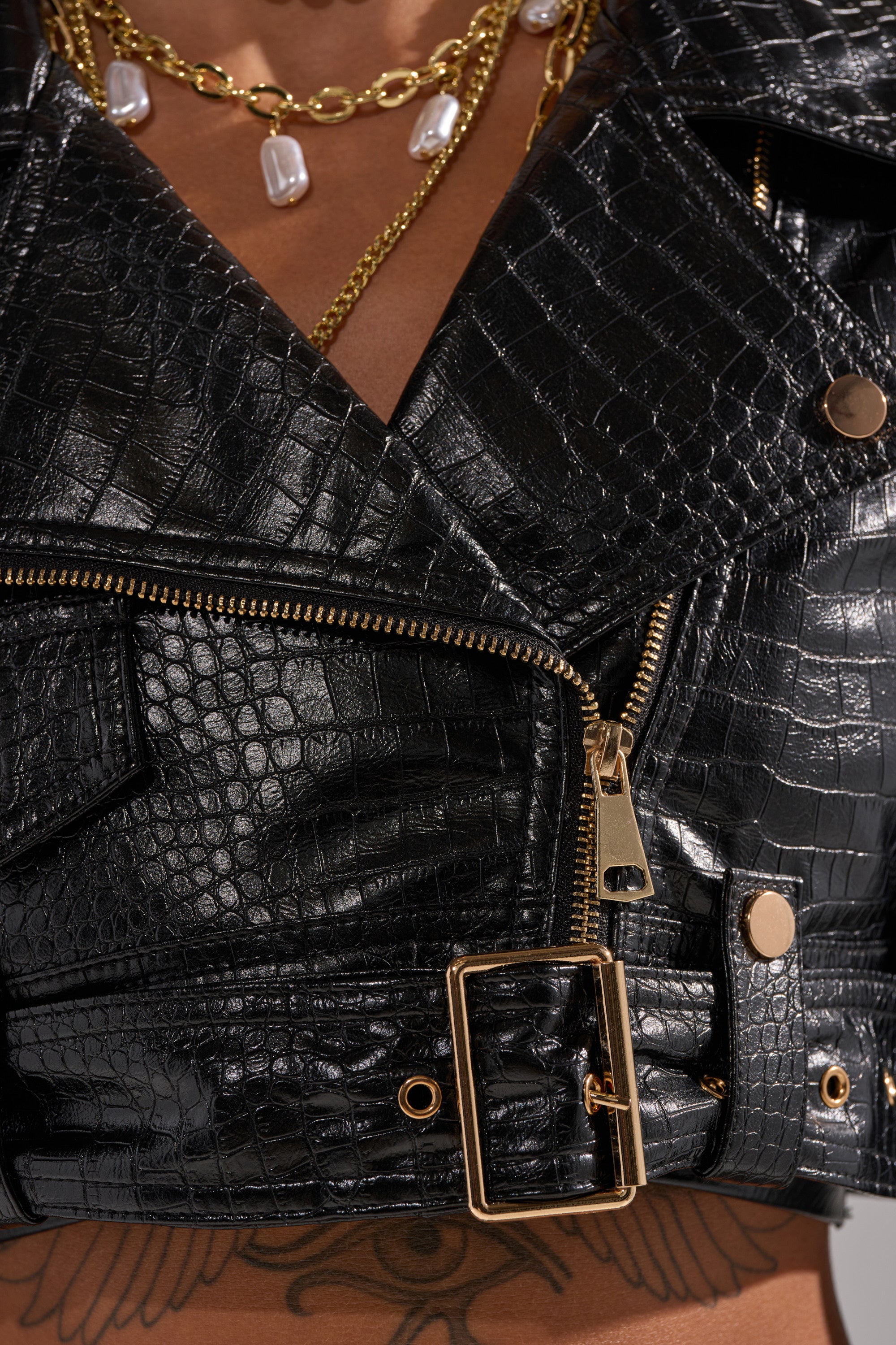 EVERYDAY MOTO IN BLACK CROC
