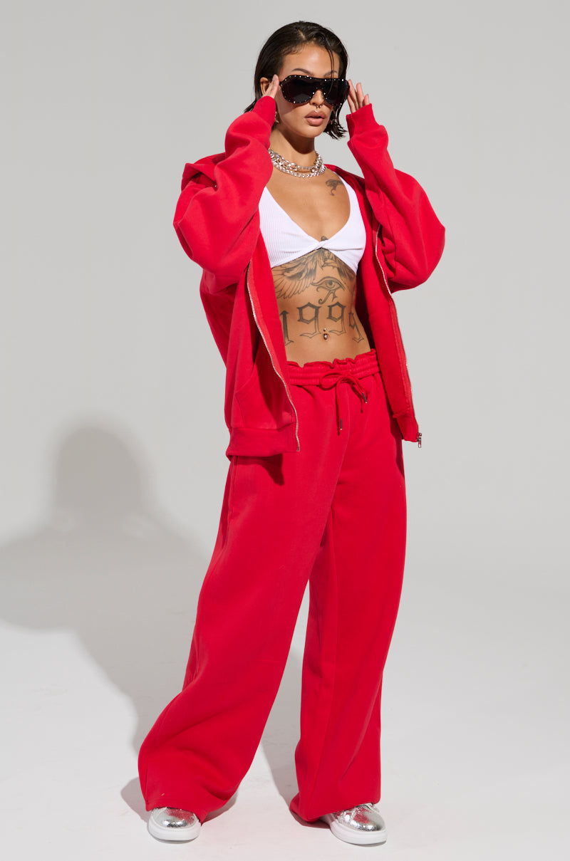 LOVER OVERSIZED ZIP UP SWEATSHIRT