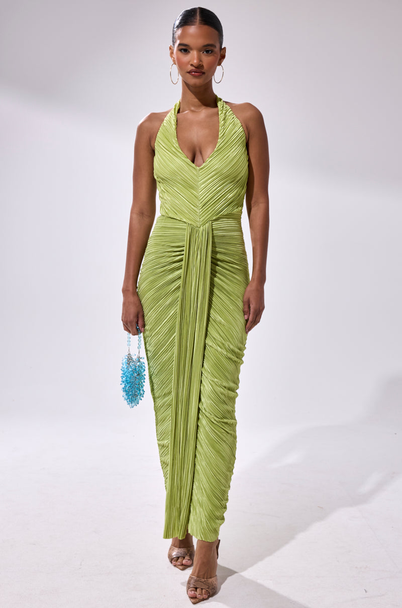 SARAH SLINKY DRESS IN GREEN