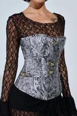 SILVER PAISLEY CORSET TOP
