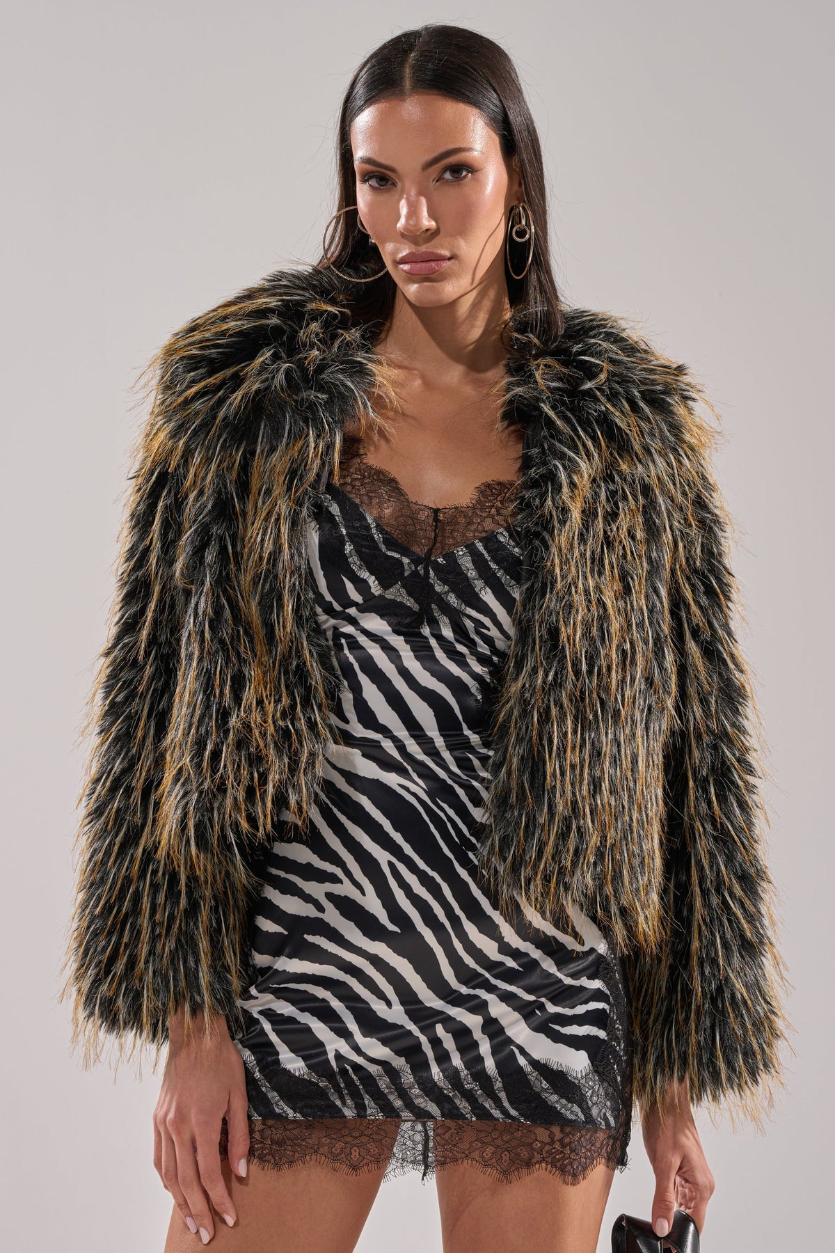 JUPITER FAUX FUR COAT