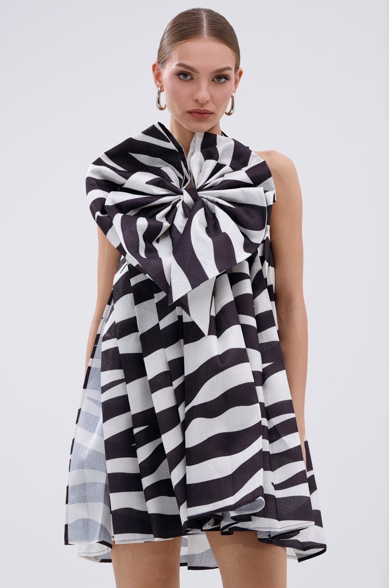 WILD THING BOW FRONT MINI DRESS
