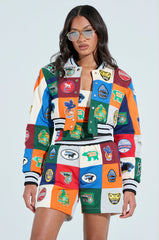 SLIGHT FLEX PATCHWORK BOMBER