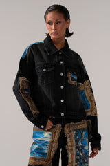 WORK OF ART GRAPHIC DENIM JACKET