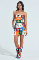 SLIGHT FLEX PATCHWORK SHORT