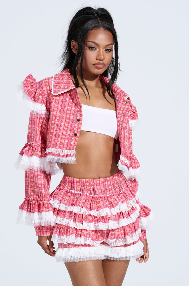 SUNNY RUFFLE BOMBER