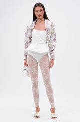 TEA FOR TWO BROCADE SHRUG