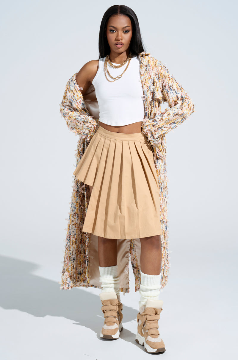 SHARI BABY PLEATED MINI SKIRT
