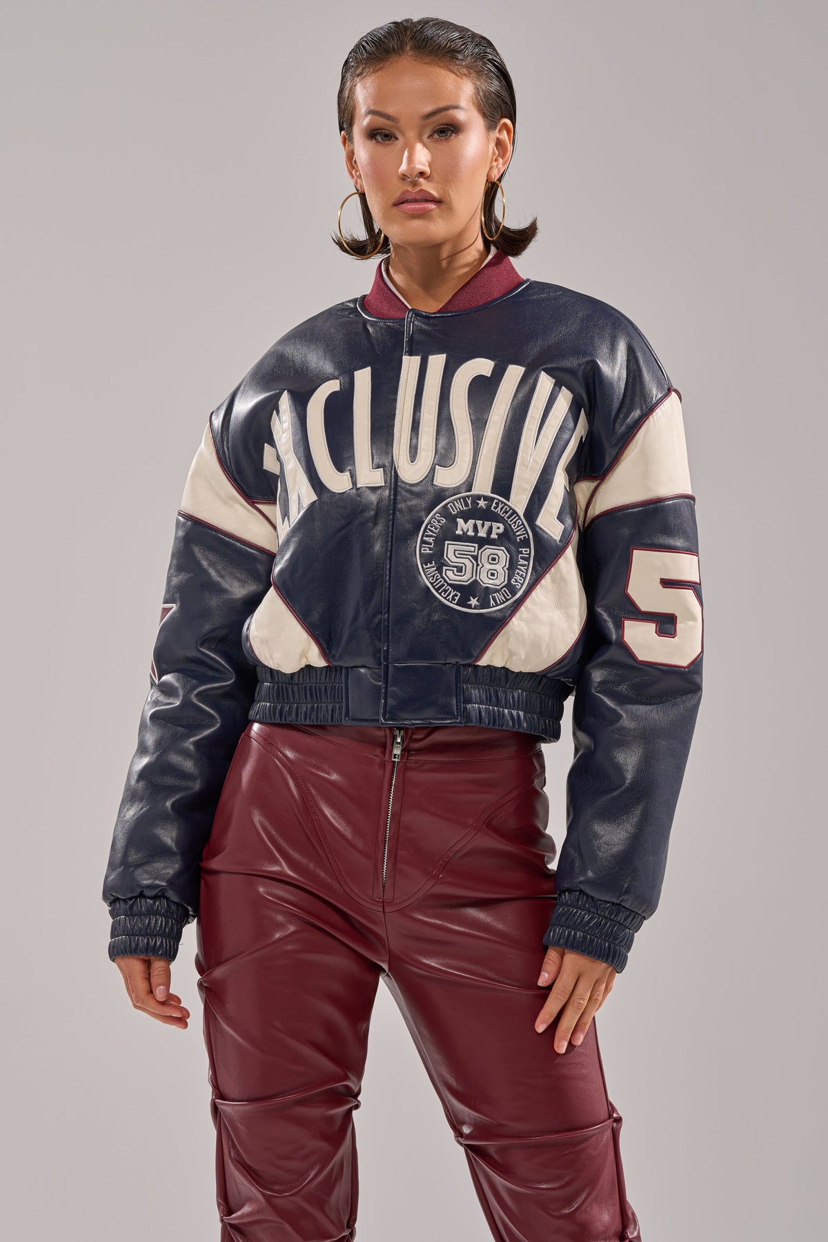 BUTTER LUXE VARSITY BOMBER