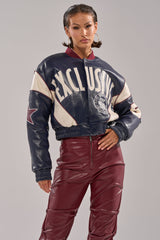 BUTTER LUXE VARSITY BOMBER