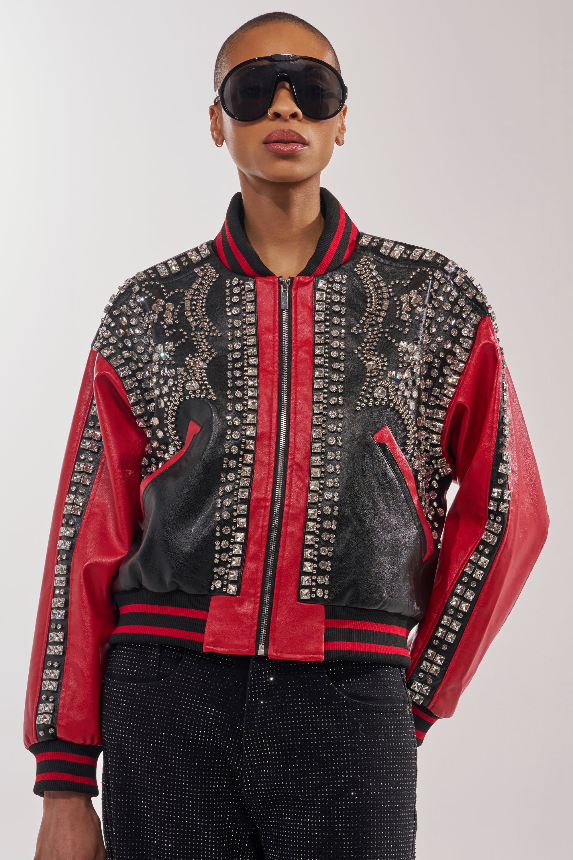 STOLE THE SHOW EMBELLISHED BOMBER