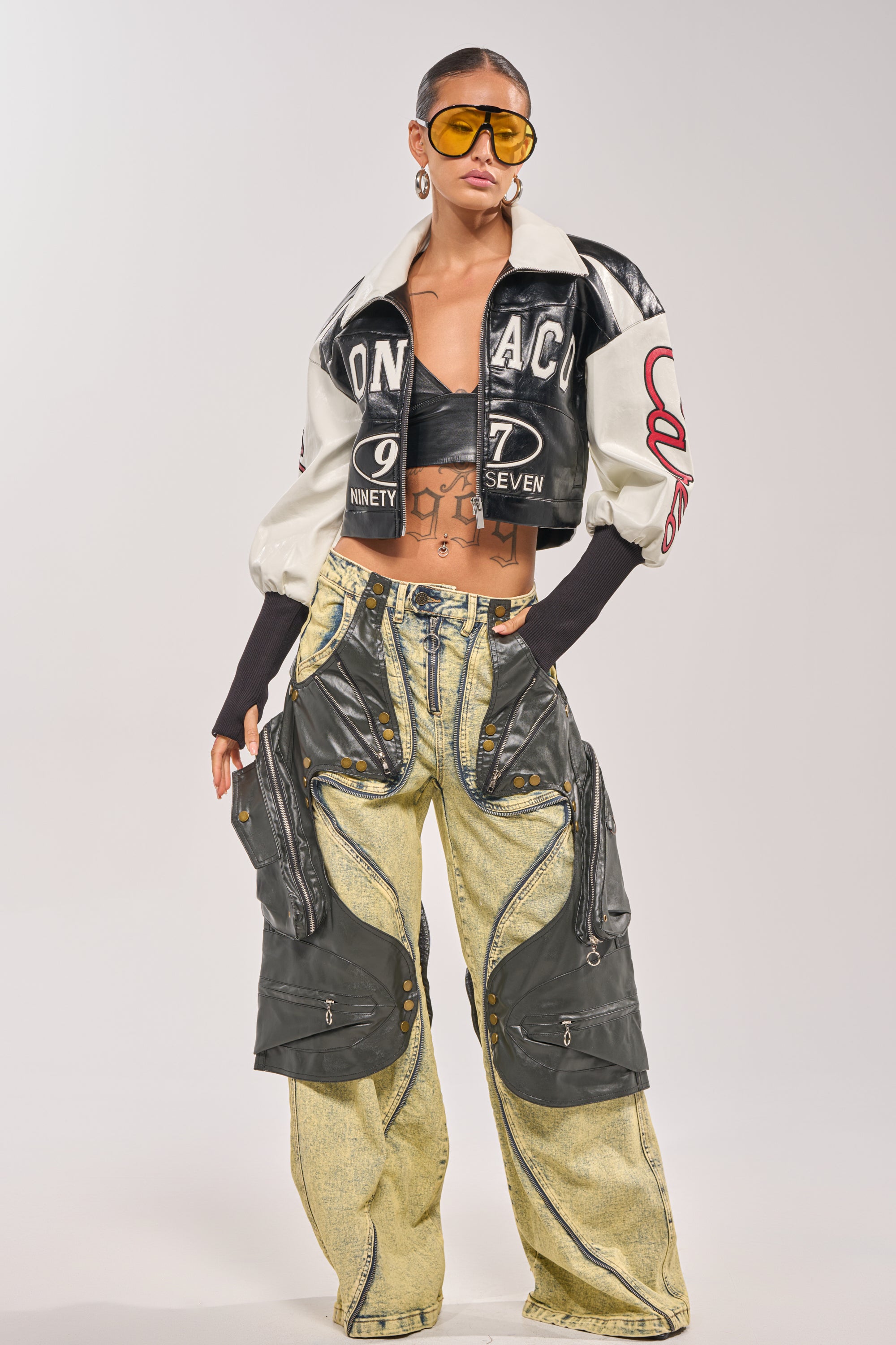 LET'S RACE EMBROIDERED BOMBER