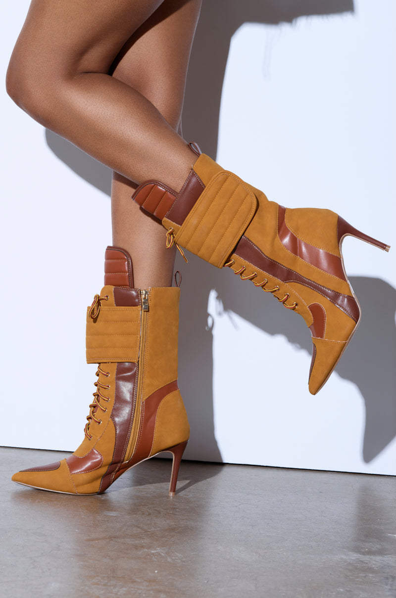 TESS CAMEL STILETTO BOOTIE