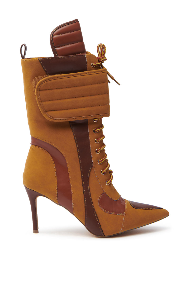 TESS CAMEL STILETTO BOOTIE