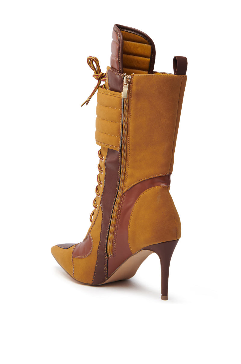 TESS CAMEL STILETTO BOOTIE