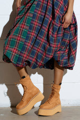THERIVETER CHESTNUT FLATFORM BOOTIE