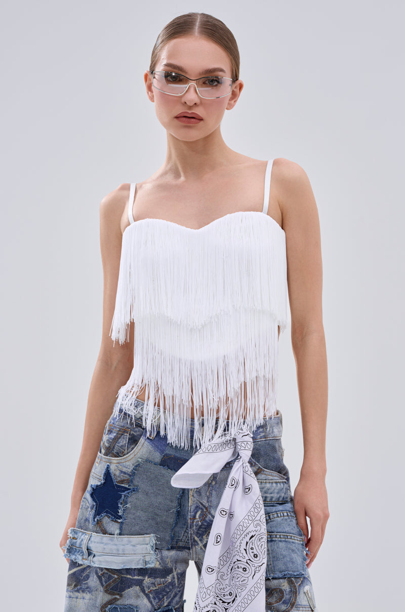 SHAKE IT FOR ME FRINGE BLOUSE