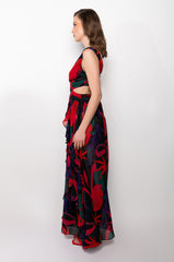 ADORE HALTER TOP PRINTED MAKI DRESS