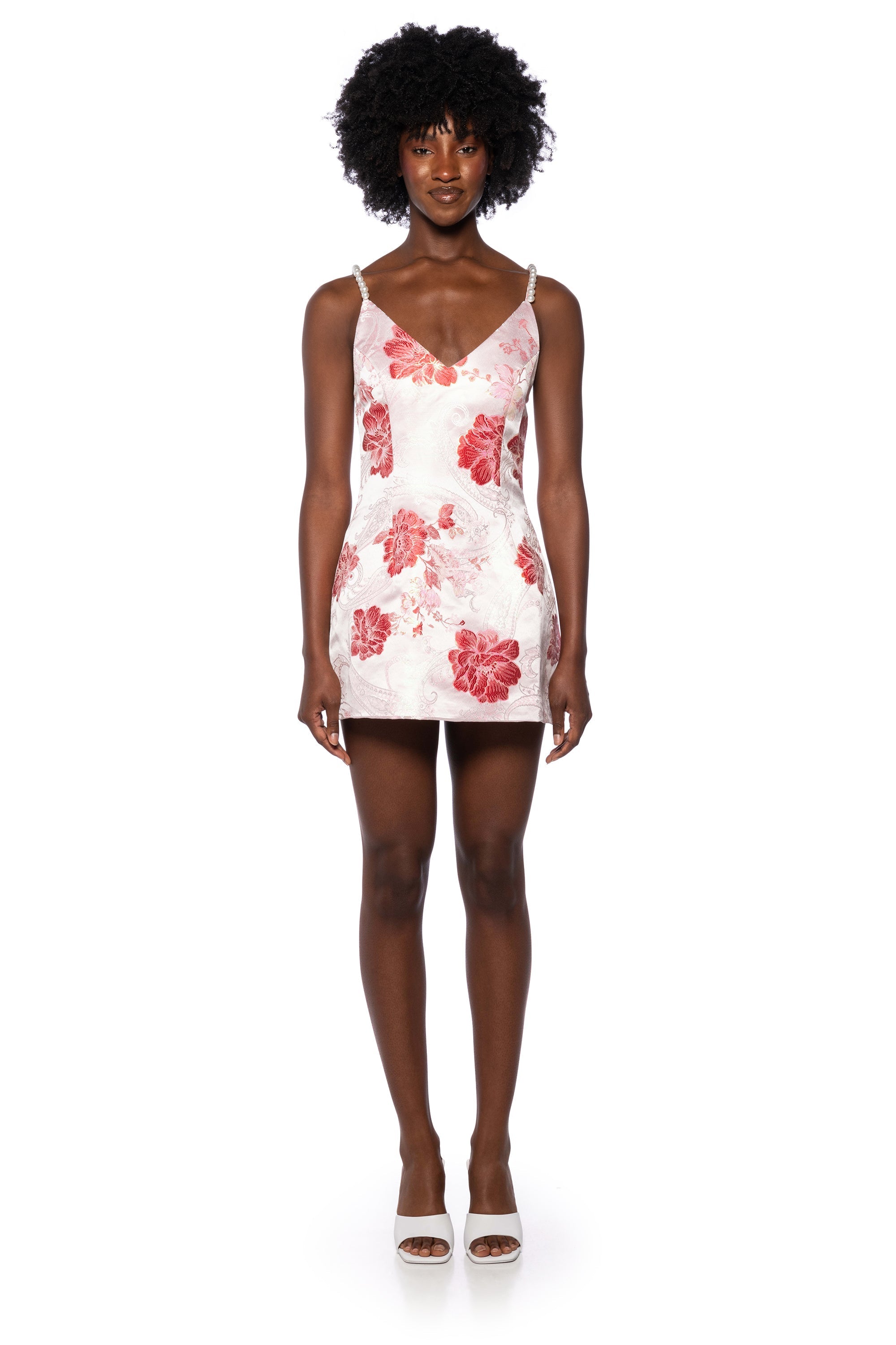 AJIJA BROCADE STRAPLESS MINI DRESS