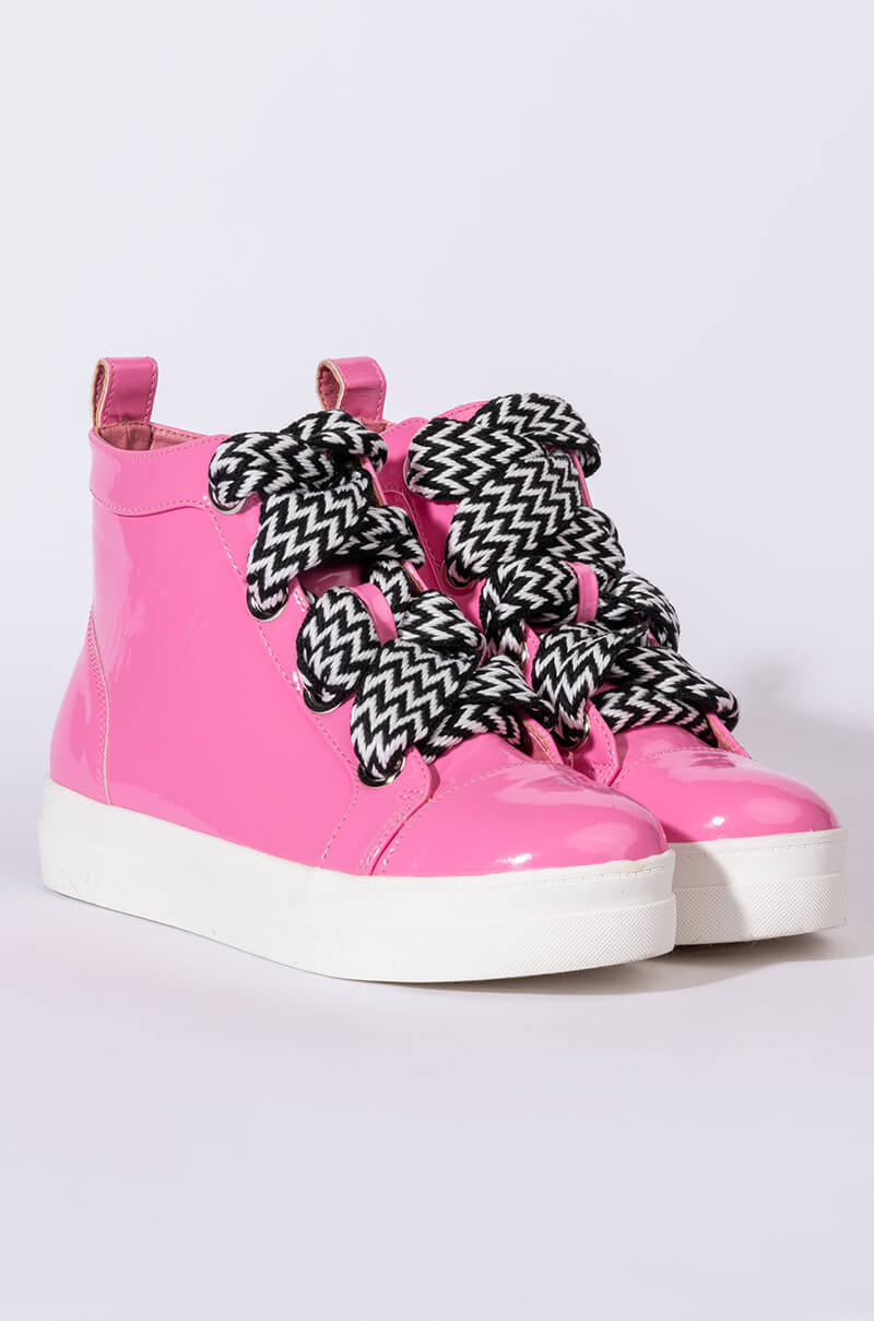 AZALEA WANG ALL FOR YOU FLAT SNEAKER IN PINK